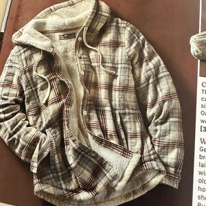 Plaid Hooded Sweatshirt super cozy